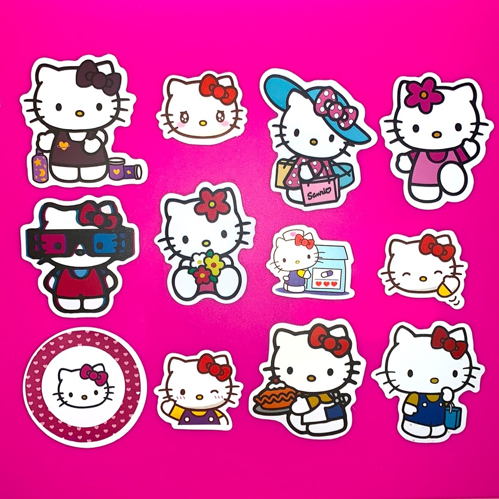 12 Sanrio Hello Kitty and Friends Waterproof Stickers
